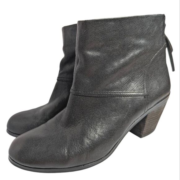 Sam Edelman Larkin Black Ankle Block Heel Booties Womens 10 - Picture 1 of 7
